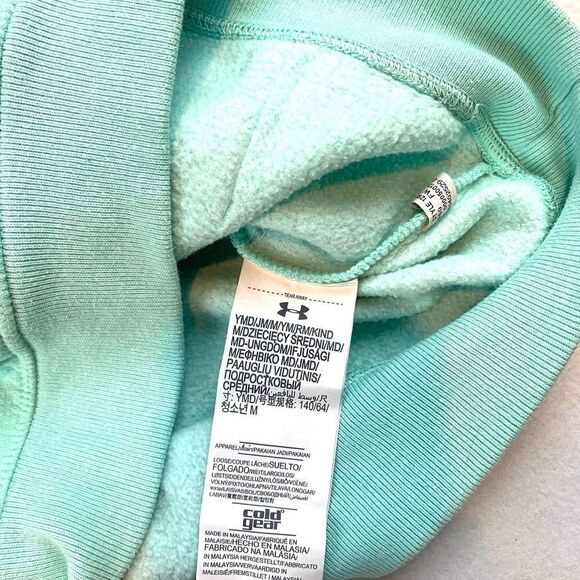 Under Armour Teal Hoodie Sweatshirt Kid’s Medium - Picture 7 of 11